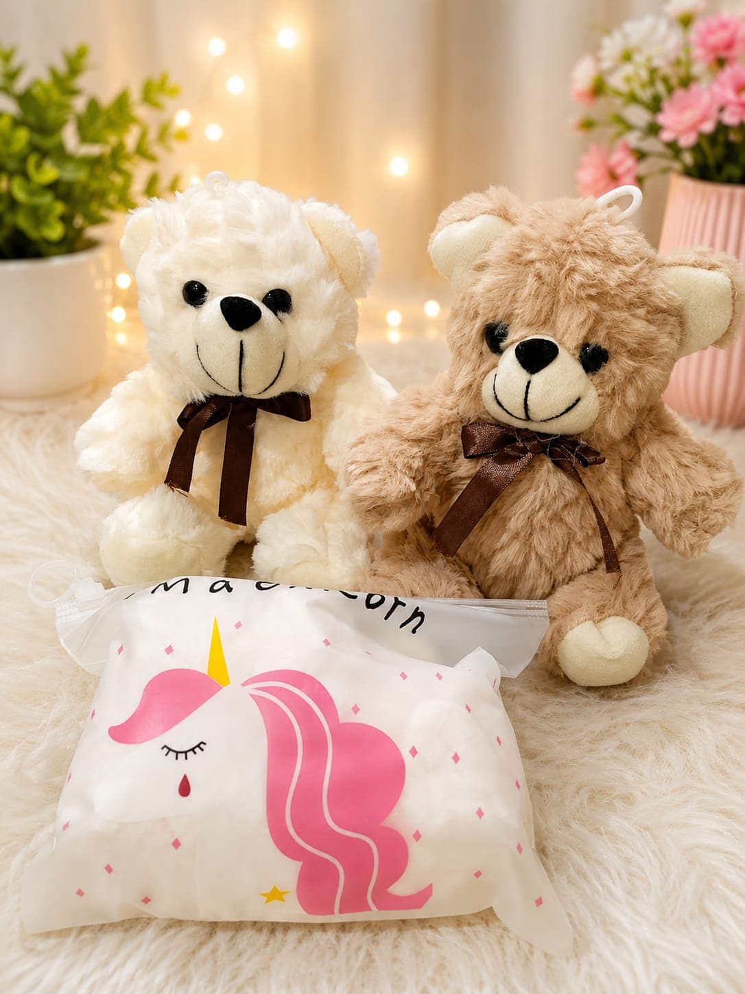 Soft Teddy with Unicorn Packaging