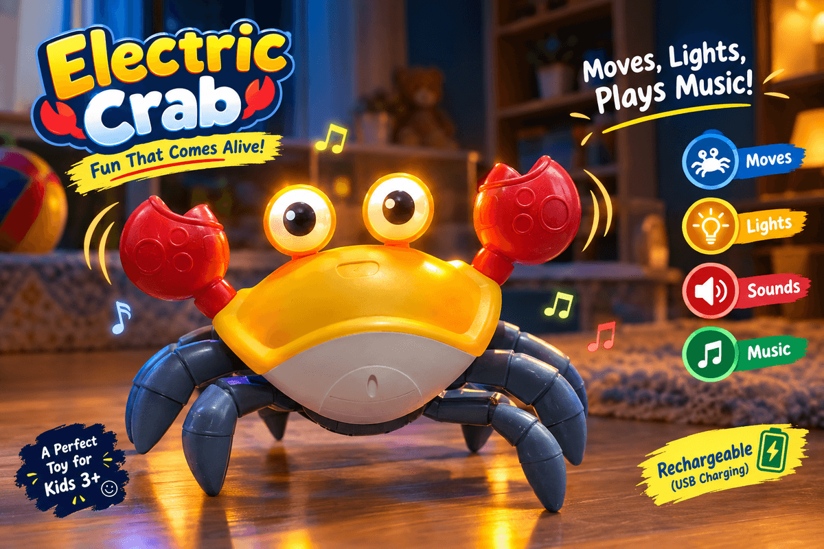 Interactive Crawling Crab Musical Toy