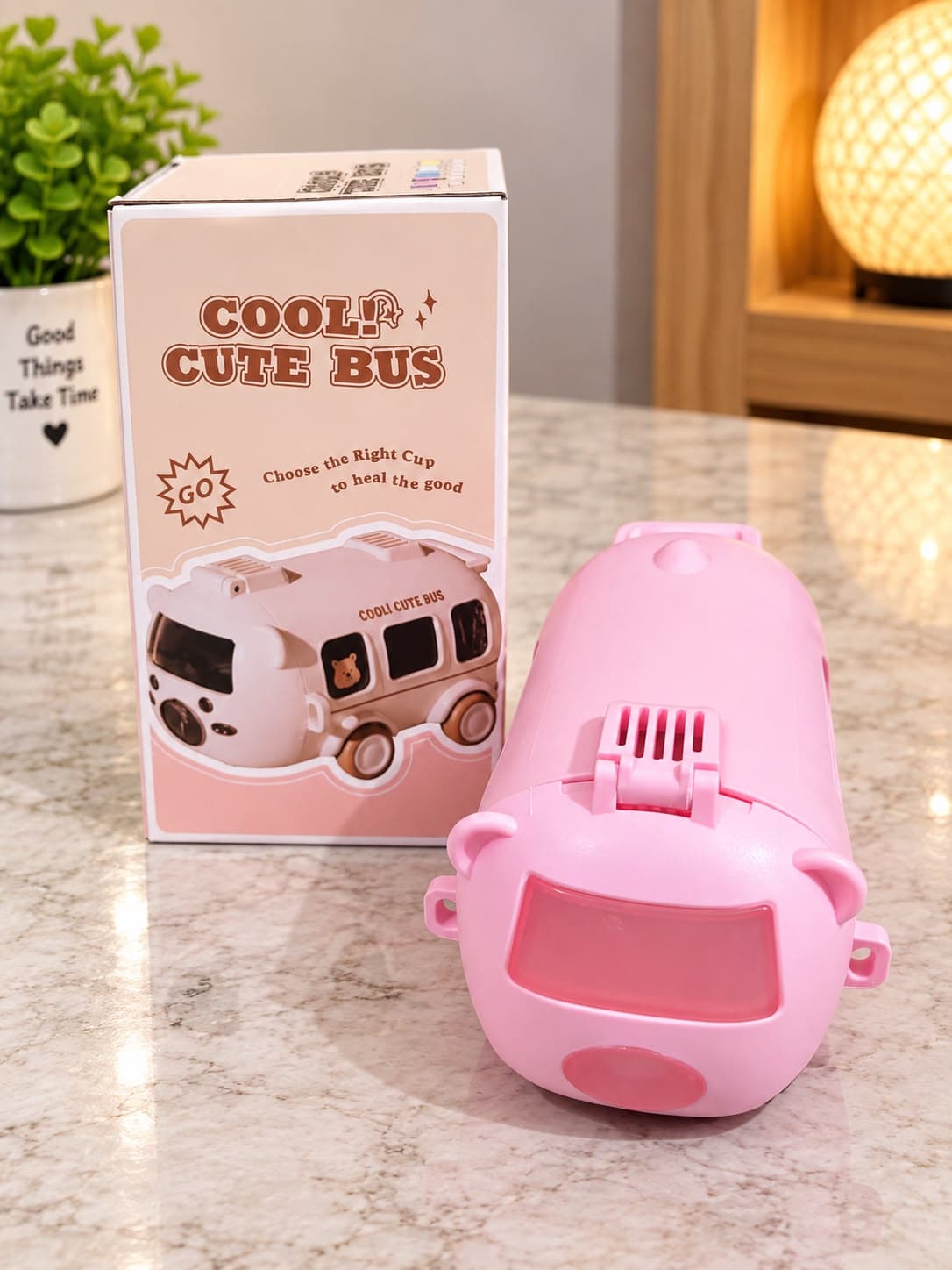 Cute Bus Shaped Sipper Water Bottle