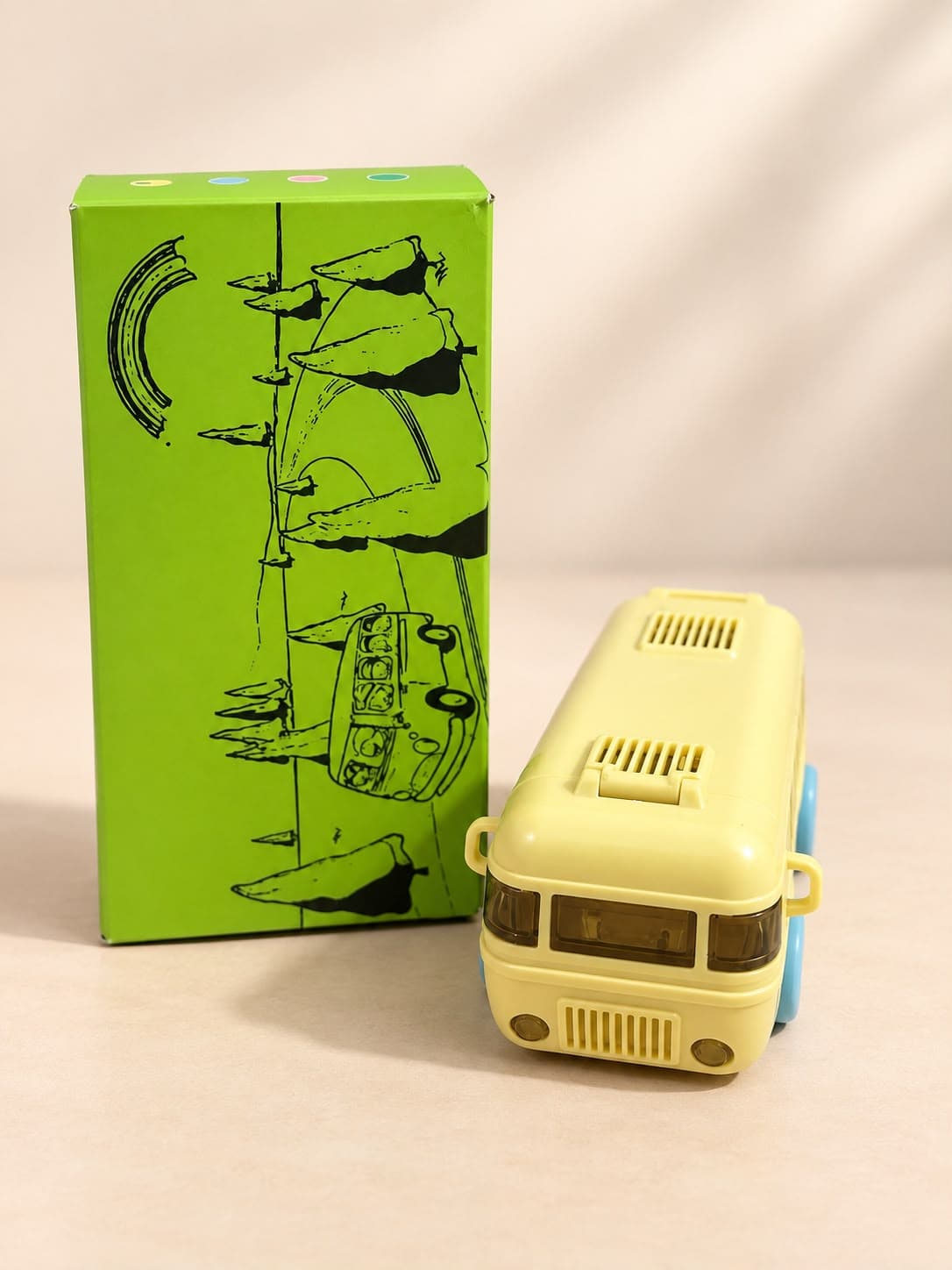 Bus Shaped Sipper Water Bottle Yellow